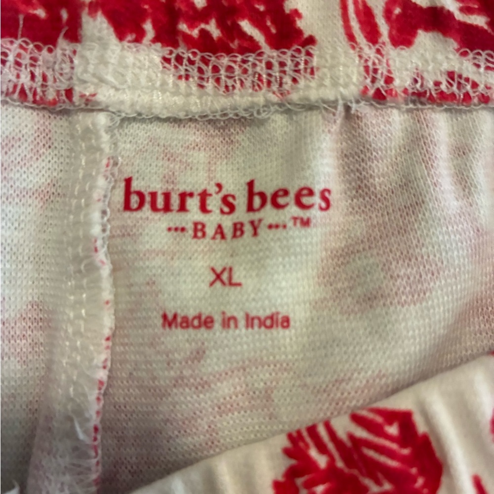 Burt's Bees Family Jammies Adult XL Red with White Patterned Pants NWT - Picture 12 of 12